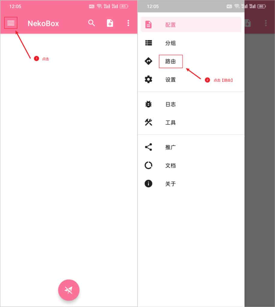 NekoBox for Android 路由设置