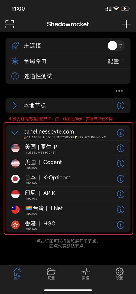 IPhone/IPad 小火箭(Shadowrocket) 配置网络教程