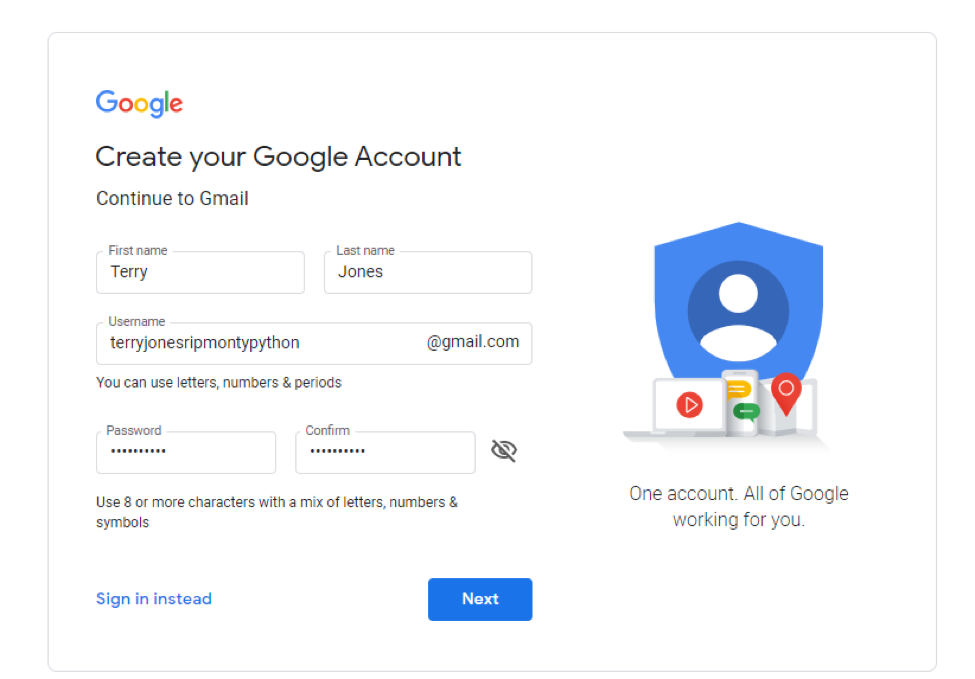 如何注册新的谷歌邮箱（Google Gmail）帐户