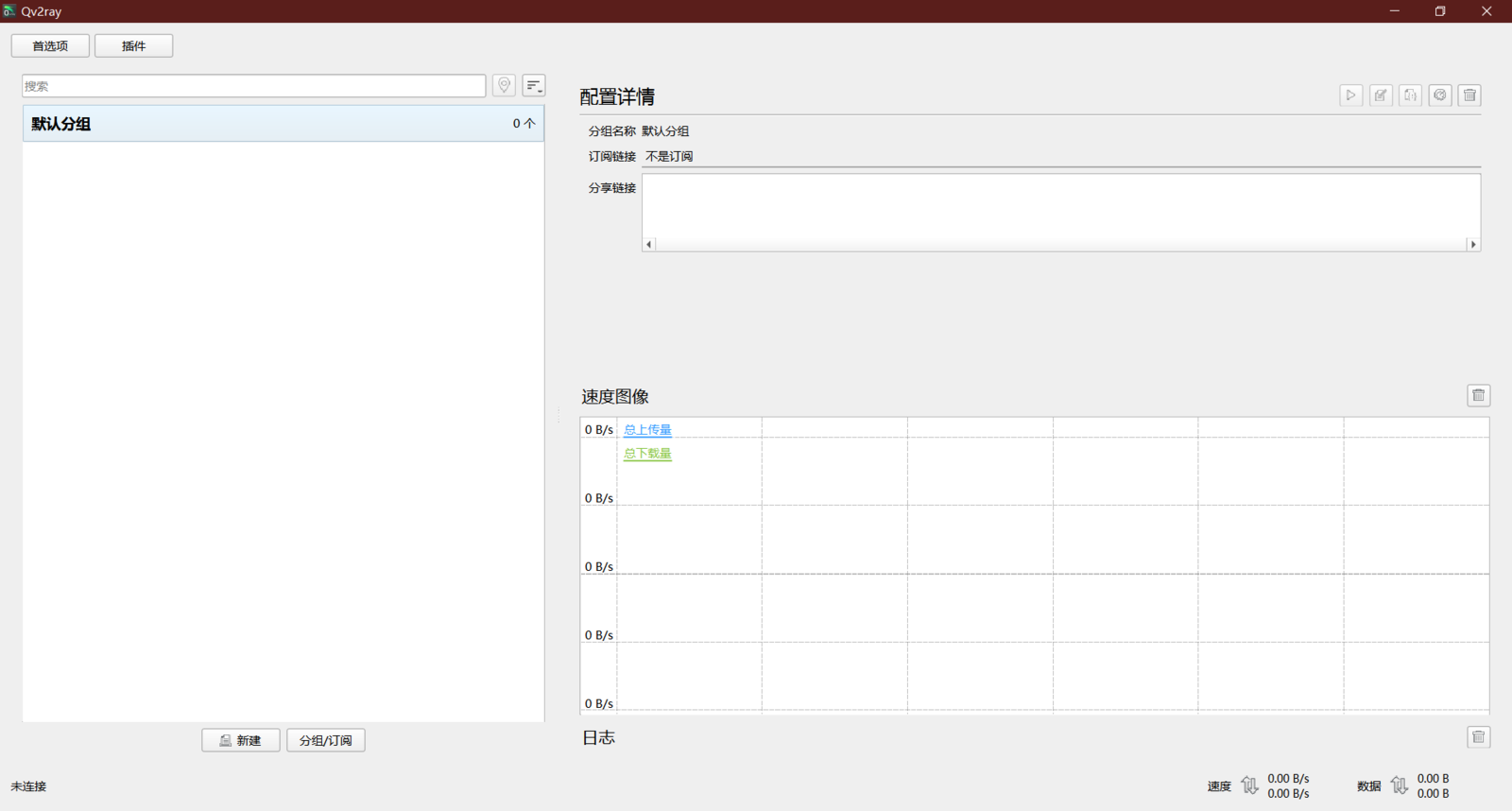 Qv2ray 主界面